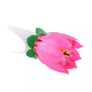 Удивительная романтическая музыкальная свеча с цветком лотоса, подарок на день рождения, музыкальная свеча A20