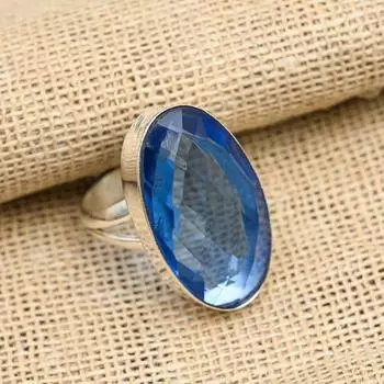 Удивительное ювелирное кольцо ручной работы из стерлингового серебра 925 пробы с танзанитом для нее 4 синий