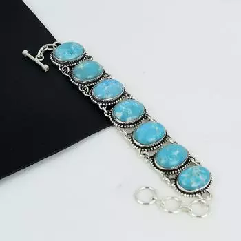 Удивительные ювелирные изделия ручной работы из драгоценных камней Ларимар, браслет из стерлингового серебра 925 пробы, браслет из серебра Ларимар для жены, браслет унисекс, подарок на вату для любви 8 синий