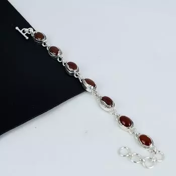 Удивительный браслет из красного коралла ручной работы из стерлингового серебра 925 пробы, браслет из красного коралла для жены, браслет унисекс на помолвку в подарок 8 красный