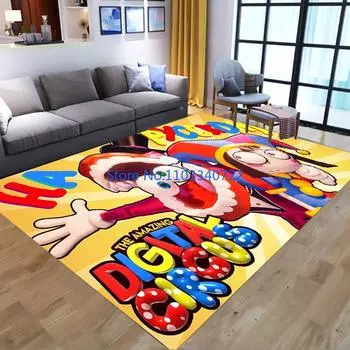 Удивительный цифровой цирковой аниме-коврик, ковры 120x160 см, декор для гостиной, детской спальни, дивана, ванной комнаты, детский напольный коврик A 40x60cm