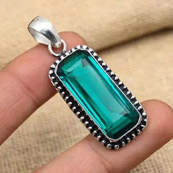 Удивительный драгоценный камень индиколит ручной работы, ювелирные изделия из стерлингового серебра 925 пробы, великолепный кулон для женщин 1.77 Inches синий