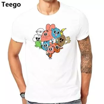 Удивительный мир Гамбола Gumball Spray футболка для взрослых с героями мультфильмов 2017 футболки S