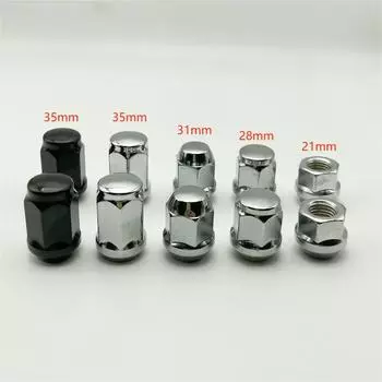 Удлиненная гайка с коническим фланцем для автомобильных колес - высокая устойчивость к ржавчине M12*1.5*21*19