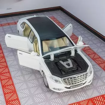 Удлиненная модель автомобиля Jianyuan 3221A: Стильная игрушка со звуком и светом и открывающимися задними дверцами для детей чёрный