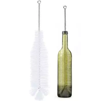 Удлиненная ручка, длинная щетка для чистки бутылок, белые щетки для бутылок с водой, очиститель бутылок для пивоварения