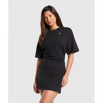 Удлиненное платье-футболка GYMSHARK Lifting, черное B7A3K BB2J S