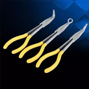 Удлиненные плоскогубцы 270 мм, загнутый на 45/90 градусов нос или наконечник O-образной формы, инструмент для ремонта DQ 90 Bend