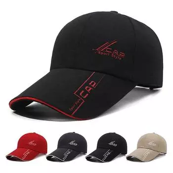 Удлиненные поля бейсболки с принтом из парусины, удобные, дышащие, регулируемые, повседневные, уличные, солнцезащитные кепки для мужчин и женщин 01