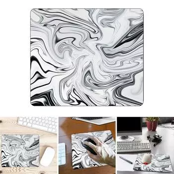 Удлиненный игровой коврик для мыши, большой настольный коврик с нескользящей резиновой основой для офиса и дома 400x450 мм 3