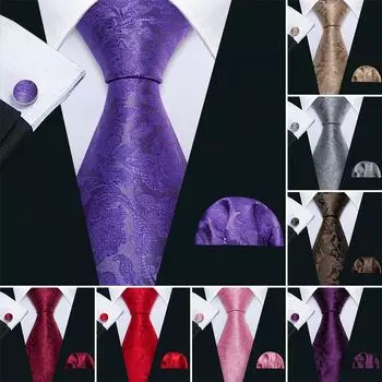 Удлиненный мужской галстук Barry.Wang с цветочным принтом, 160 см, большой галстук, носовой платок, набор запонок N-5501