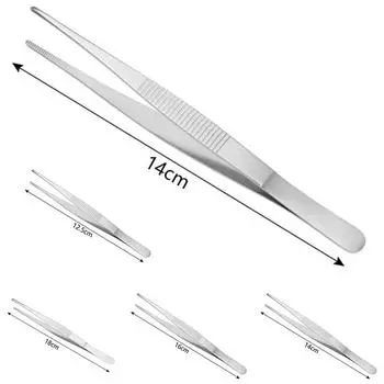 Удлиненный пинцет из нержавеющей стали, щипцы, универсальный кухонный инструмент для приготовления пищи 12.5cm