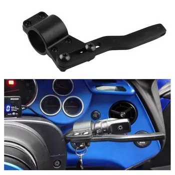 Удлиненный рычаг рулевого колеса Переключатели сигналов Удлинитель Удлиненный рычаг Легкий Подходит для большинства рулевых колес серебряный