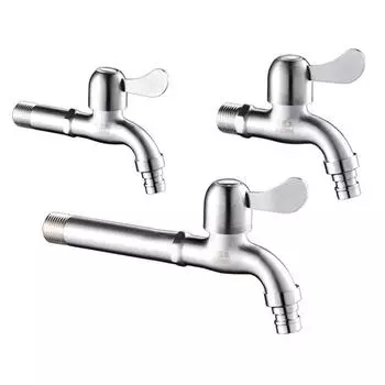 Удлиненный смеситель для стиральной машины из нержавеющей стали 304, бытовой 4-точечный быстрооткрывающийся смеситель для швабры для балкона, горячей и холодной воды, насадка для воды 70MM