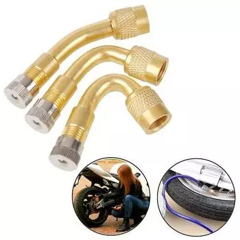 Удлинитель автомобильной электроники 45/90/135 градусов Удлинитель клапана для шин Авто Мотоцикл Открытый комплекты 90degree серебряный