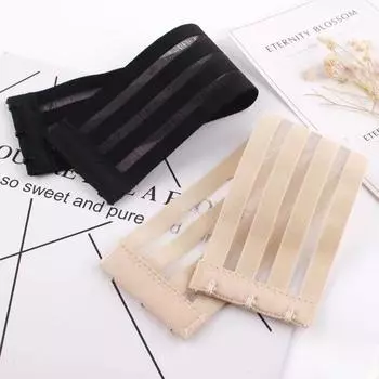 Удлинитель бюстгальтера Удлинитель Ремешок Нескользящая пряжка Крючки Нижнее белье Невидимый Прозрачный Женщины Удобное нижнее белье Аксессуары для бюстгальтеров one size чёрный