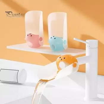 Удлинитель для крана для малышей, младенцев, детей, универсальный силиконовый удлинитель для крана для ванной, кухни, ванны абрикосовый