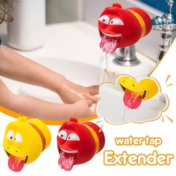 Удлинитель для крана для раковины, простые в использовании удлинители для крана для раковины с температурной чувствительностью для малышей, удлинитель для крана для мытья рук для ванной комнаты One Size красный
