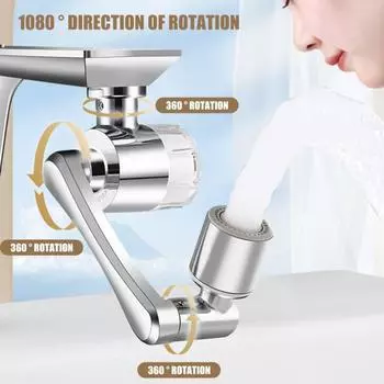 Удлинитель для крана со сменным фильтрующим элементом, вращающийся на 360 градусов, удаляет привкус и запах хлора, большой выход воды, фильтр для воды для крана для раковины серебряный