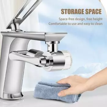 Удлинитель для крана со сменным фильтрующим элементом, вращающийся на 360 градусов, удаляет привкус и запах хлора, большой выход воды, фильтр для воды для крана для раковины серебряный