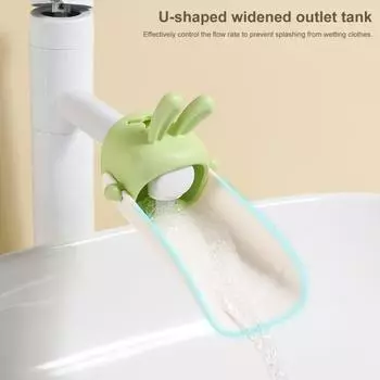 Удлинитель для крана, удлинитель для раковины, кухонный аксессуар для ванной комнаты, противоскользящий, брызгозащищенный, милый детский помощник для мытья рук с героями мультфильмов жёлтый