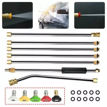 Удлинитель для мойки автомобилей, насадка для пистолета высокого давления с резьбой 1/4 дюйма, удлинитель для мойки крыш, пенная насадка, набор струй для мойки автомобилей Karcher