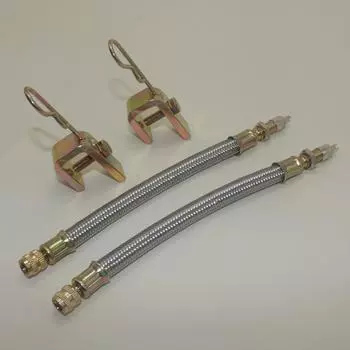 Удлинитель для накачивания шин легковых и грузовых автомобилей, автобусов, шин, удлинительная трубка из нержавеющей стали с металлической оплеткой серебряный