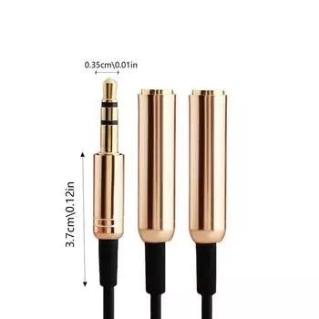 Удлинитель для наушников, разветвитель для наушников, кабель-адаптер для микрофона, универсальный аудиокабель для микрофона 2 в 1 для компьютера красный