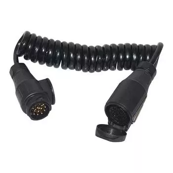 Удлинитель для прицепа 13-контактный на 13-контактный водонепроницаемый спиральный адаптер для прицепа, растягивающийся спиральный адаптер для прицепа, кабель для буксировочного устройства United States