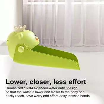 Удлинитель для смесителя для детей и взрослых, силиконовый удлинитель для смесителя для кухни, легкий зелёный