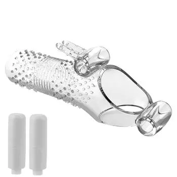 Удлинитель для увеличения члена, ремень для задержки эякуляции, вибрирующее кольцо для пениса, стимулятор точки G, вибратор, рукав для члена