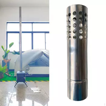 Удлинитель дымохода, вытяжка камина для кемпинга, пешего туризма, дрова, аксессуары для горелок печи With Hole