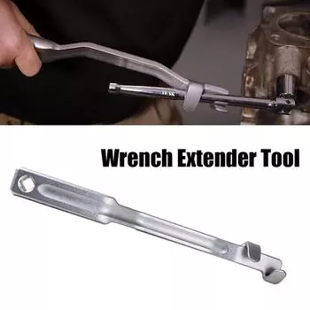 Удлинитель гаечного ключа, сверхмощный удлиненный удлинитель гаечного ключа с квадратным отверстием, ультратонкий портативный инструмент для усилителя крутящего момента серебряный