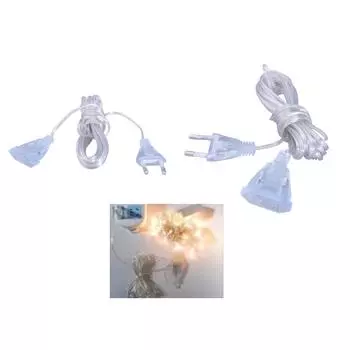 Удлинитель кабеля питания, удлинитель светодиодной гирлянды, удобный кабель 3M/5M, легкий шнур для домашнего декора 5M