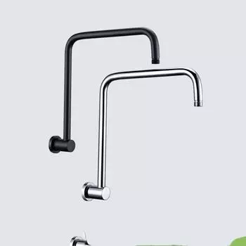 Удлинительная труба для душа из нержавеющей стали, 14,8-дюймовая, поворотная на 360 градусов, удлинительная труба для душа с поворотным фланцем Black