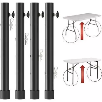 Удлинитель ножек стола с усиленными болтами. Увеличение высоты стола. Экологичные складные столы. Удлинитель прямых/изогнутых ножек. Кухонные аксессуары. S
