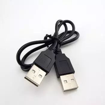 Удлинительный кабель для компьютера, двойной USB 2.0, тип A, штекер-штекер, высокоскоростной адаптер, соединитель для передачи данных, линия синхронизации