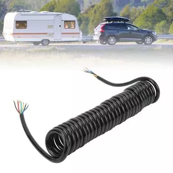 Удлинительный кабель для прицепа 12,8 футов, кабель питания для прицепа, широко используемый полиуретановый медный, 7 цветов для автофургона