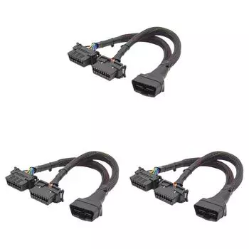 Удлинительный кабель OBD2 16Pin OBD2 между мужчинами и женщинами, удлинительный кабель для локтя 12-24 В