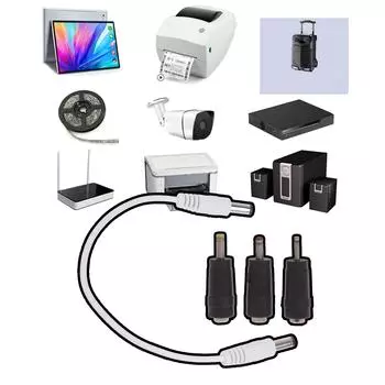 Удлинительный кабель питания 5,5x2,5 мм «папа-папа» с кабелем питания 4,0x1,7 мм 3,5x1,35 мм 2,5x0,7 мм для маршрутизаторов ноутбуков