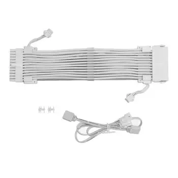 Удлинительный кабель питания ARGB, одинарный 24-контактный удлинительный кабель для материнской платы ARGB для компьютера