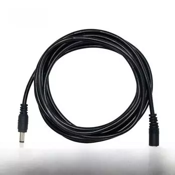 Удлинительный кабель постоянного тока из чистой меди, штекер-гнездо, доступен в различных длинах: 1/2/3/5/10/15 метров, Размер разъема: 5,5*2,1 мм White*1m (non-individual package)