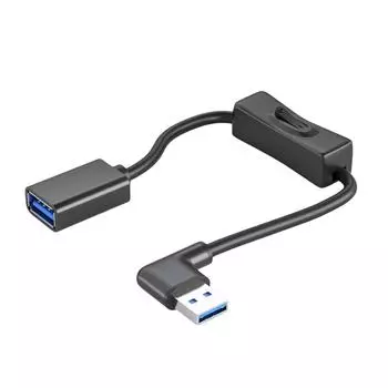 Удлинительный кабель USB3.0 с выключателем питания, поддержкой передачи данных и питания для вентиляторов с питанием от USB. 10CM