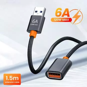 Удлинительный кабель USB 3.0 / 2.0 с разъемами «папа-мама» Удлинительный кабель USB 3.0/2.0 с высокой скоростью для ноутбука Удлинитель USB 3.0 1m