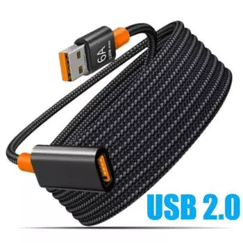 Удлинительный кабель USB 3.0 типа A с разъемами «папа-мама» Удлинительный шнур с нейлоновой оплеткой Быстрая передача данных для клавиатуры, мыши, жесткого диска 0.5m