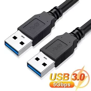 Удлинительный кабель USB 3.0 - USB 3.0, удлинительный кабель USB A, штекер - штекер USB3.0 2.0, быстрая передача данных для радиатора жесткого диска 0.5m/USB 2.0 Black