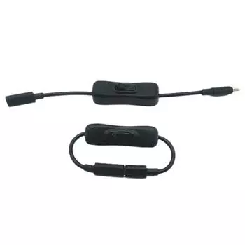 Удлинительный кабель USB C с выключателем питания «папа» на кабель передачи данных «мама» S5I2 Black-20cm