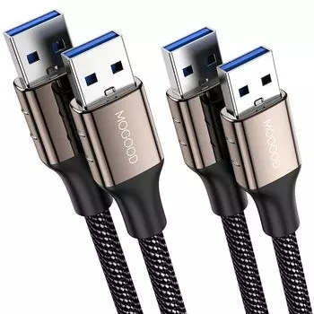 Удлинительный кабель USB MOGOOD 3.0 кабель Тип A-Тип A мужчина-мужчина (1м+1м) к USB-кабелю Корпус жесткого диска, камера, доска для рукописного ввода, телевизор, совместимый с Box,
