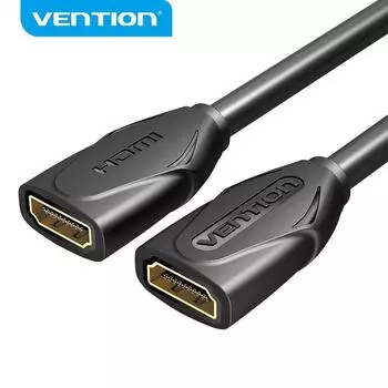 Удлинительный кабель Vention HDMI 2.0 4K 60 Гц HDMI 2.0 удлинительный кабель HDMI Female to Female удлинительный кабель для ПК, монитора, PS4 HDMI кабель 0.5m чёрный