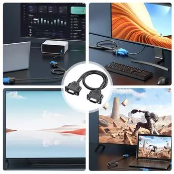 Удлинительный кабель VGA Female to Female 30 см для проектора, телевизора, монитора, ПК, кабель VGA высокой четкости 30 см/11,81 дюйма